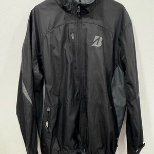 Bridgestone Men's Black and Gray Windbreaker